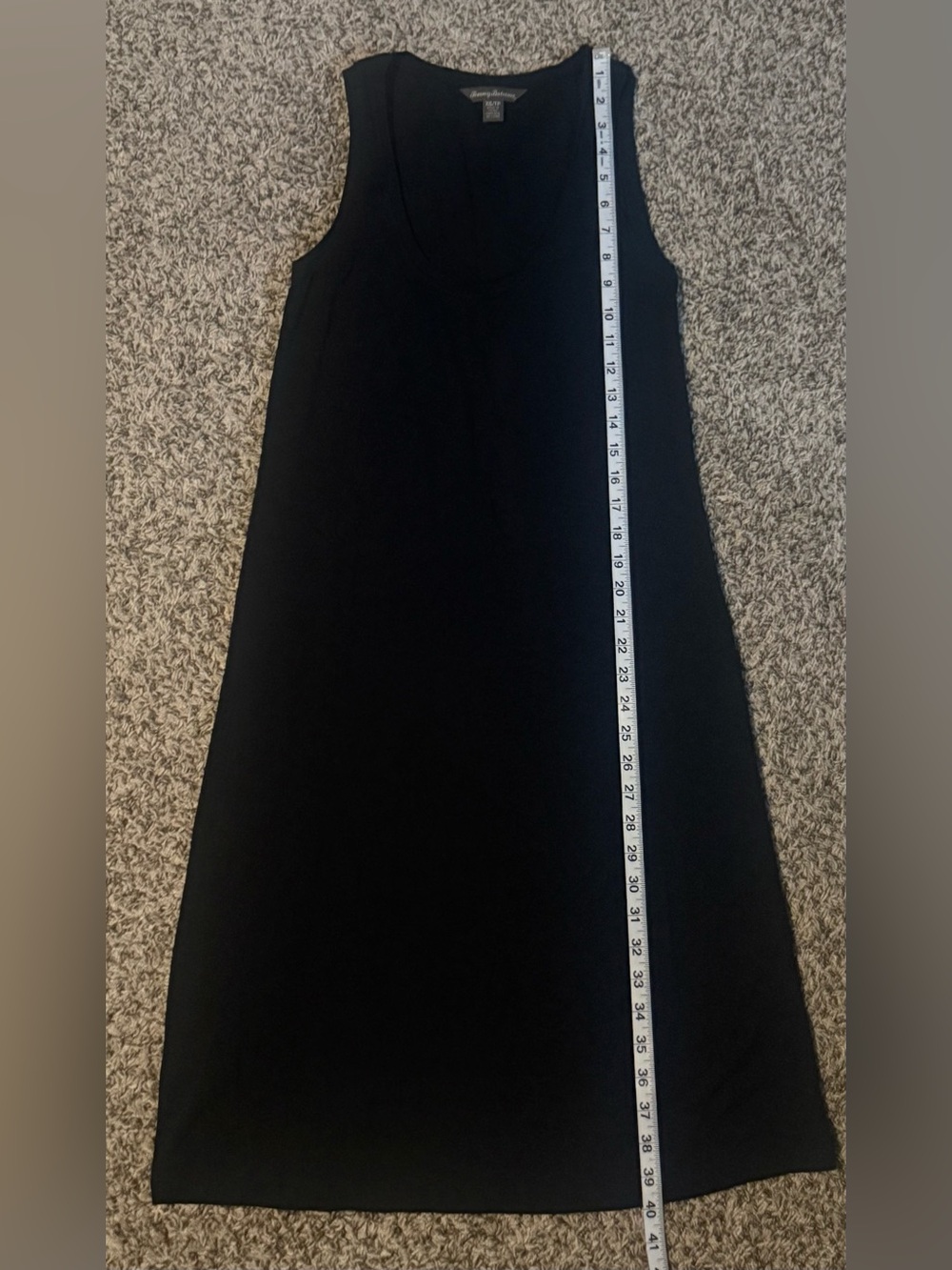 Tommy Bahama Black Sleeveless Tank Dress Size XS with crew neck line - Picture 5 of 6
